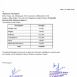 hospital estimate - Nanhi Pari Help