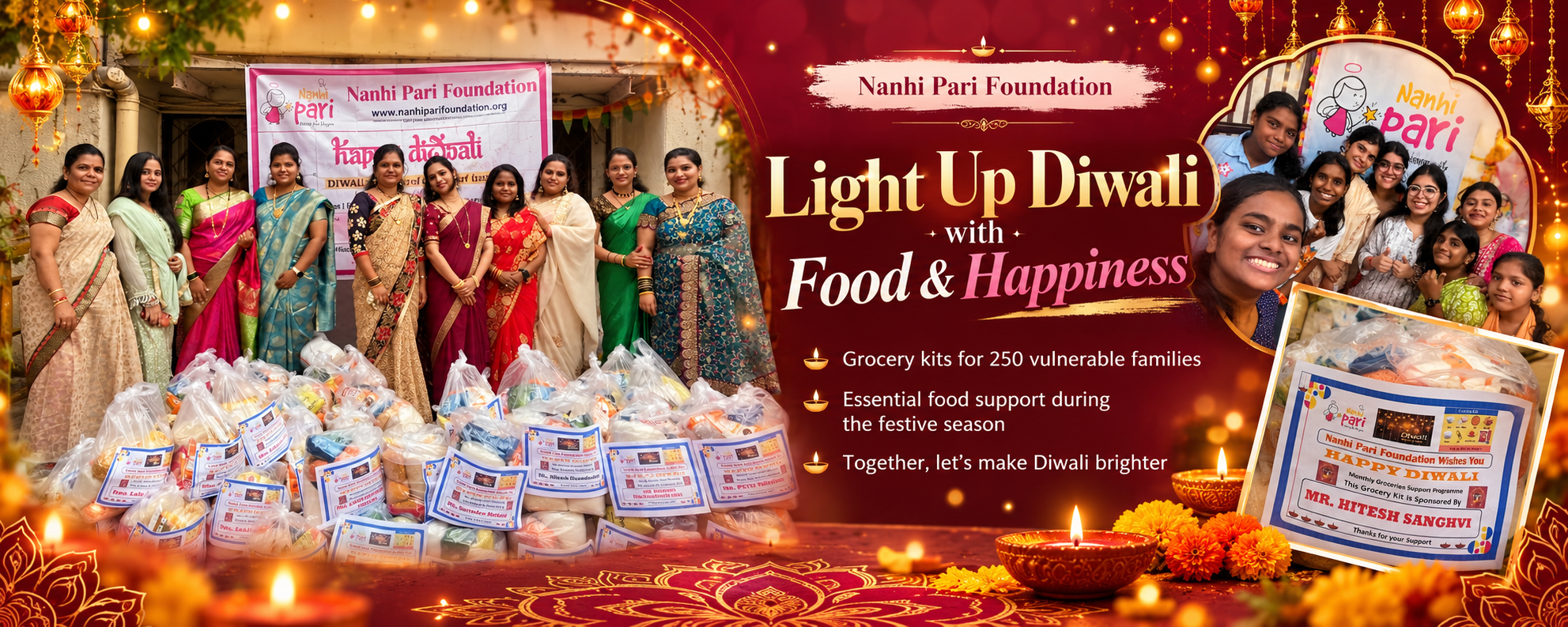 Diwali Food and Happiness Appeal by Nanhi Pari Foundation